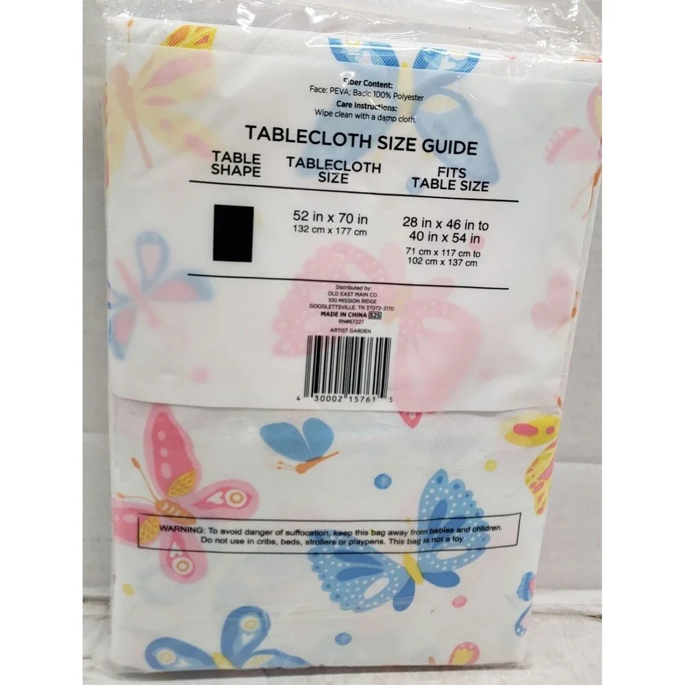 Peva Vinyl Tablecloth,52